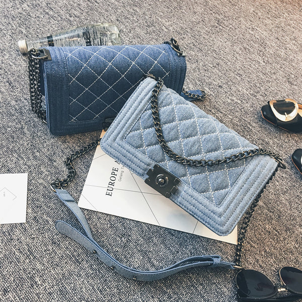Denim Flap Bag
