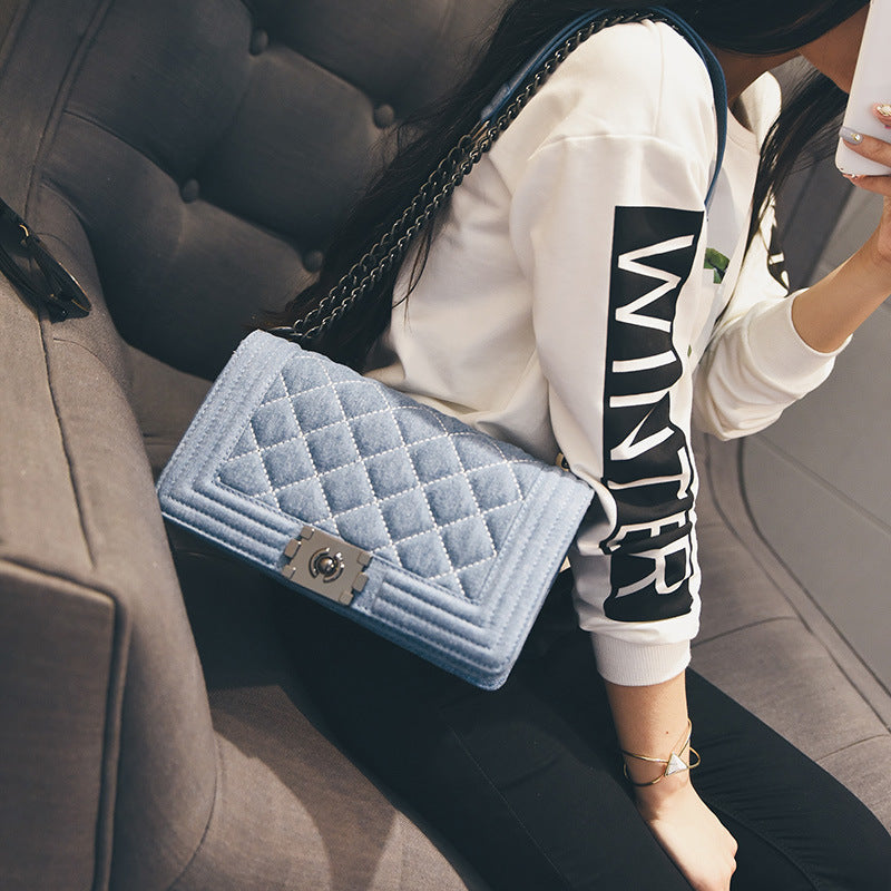 Denim Flap Bag