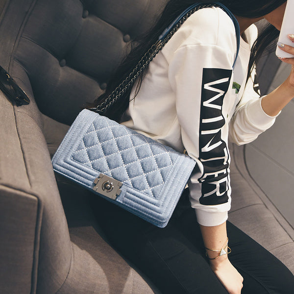Denim Flap Bag