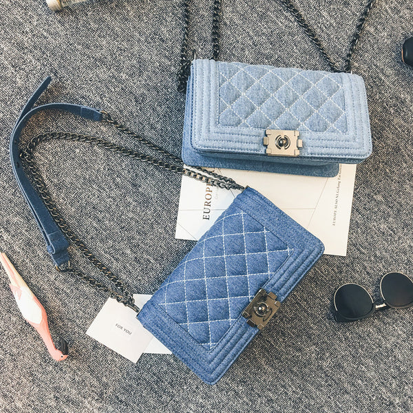 Denim Flap Bag