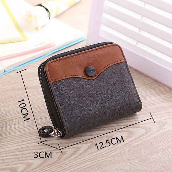 Denim Zipper Wallet
