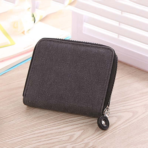 Denim Zipper Wallet