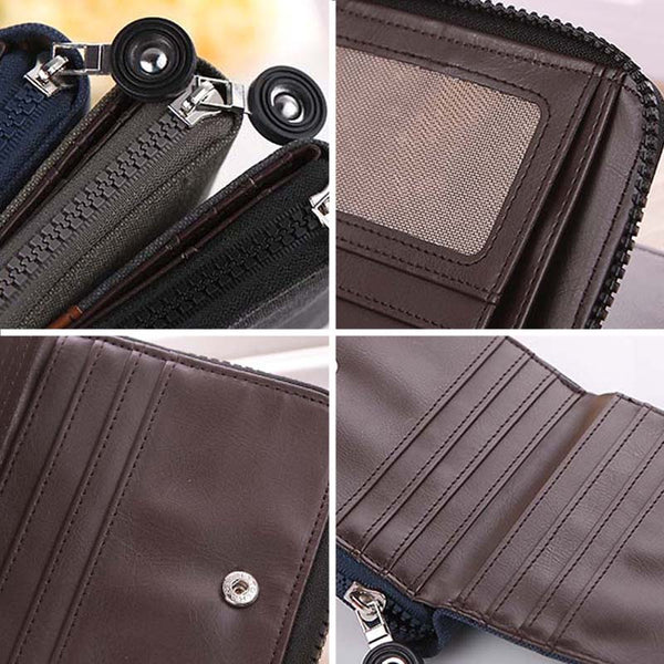 Denim Zipper Wallet