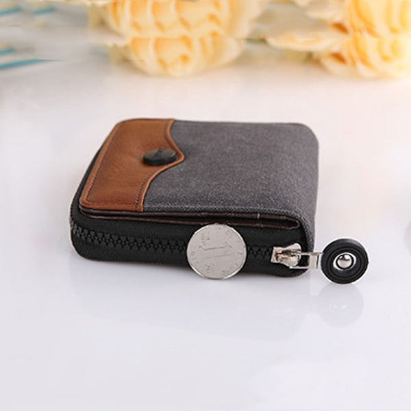 Denim Zipper Wallet