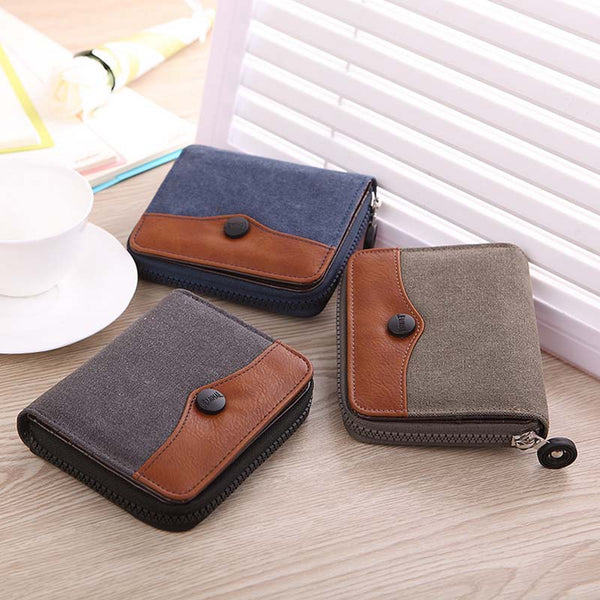 Denim Zipper Wallet