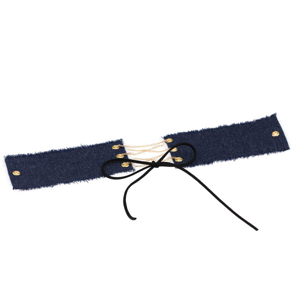 Glamorous Blue Denim Choker
