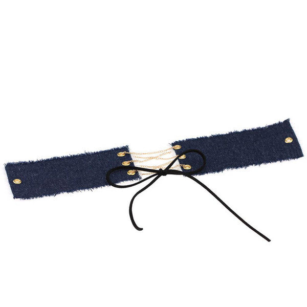 Glamorous Blue Denim Choker