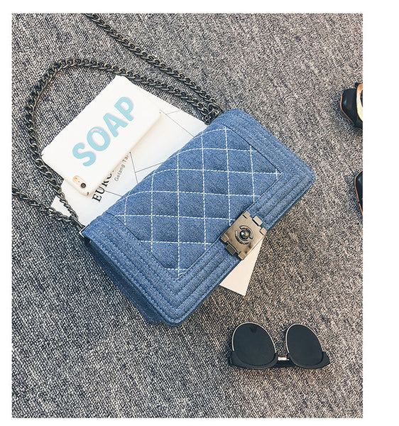 Denim Flap Bag